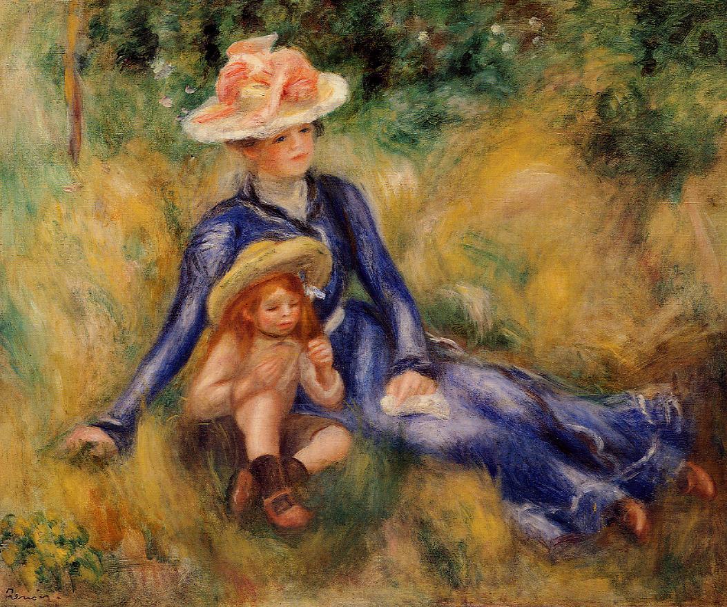 Yvonne and Jean - Pierre-Auguste Renoir painting on canvas - Click Image to Close